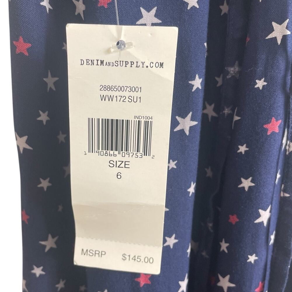 Denim & Supply Ralph Lauren Star Print Jumpsuit Classic Preppy Size 6 NEW - Picture 8 of 9